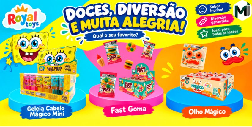 Banner Royal Toys doces